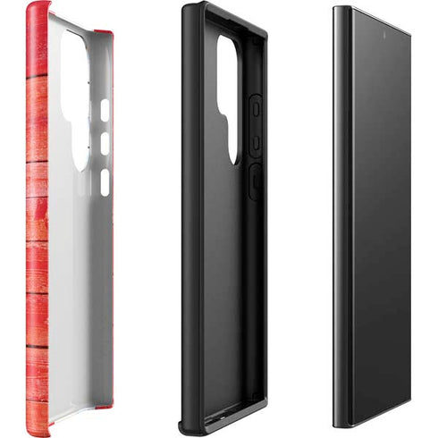 Canada Flag Light Wood Galaxy S23 Ultra Pro Case